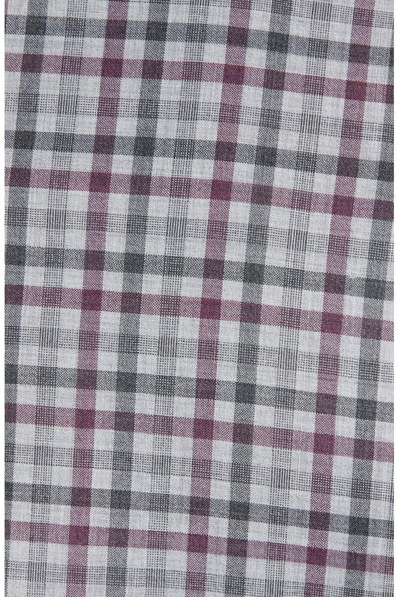 Traditional Fit Check Sport Coat, Alternate, color, GREY ALLOY BURGUNDY PLAID