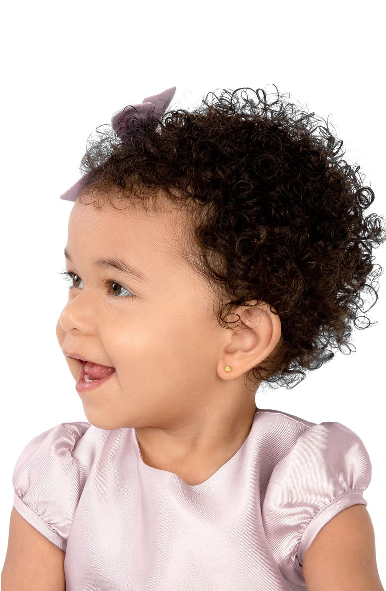 Tiny Blessings 14K Gold Little Darling Genuine Diamond Studs Screw Back Earrings, Alternate, color, 14K Yellow Gold