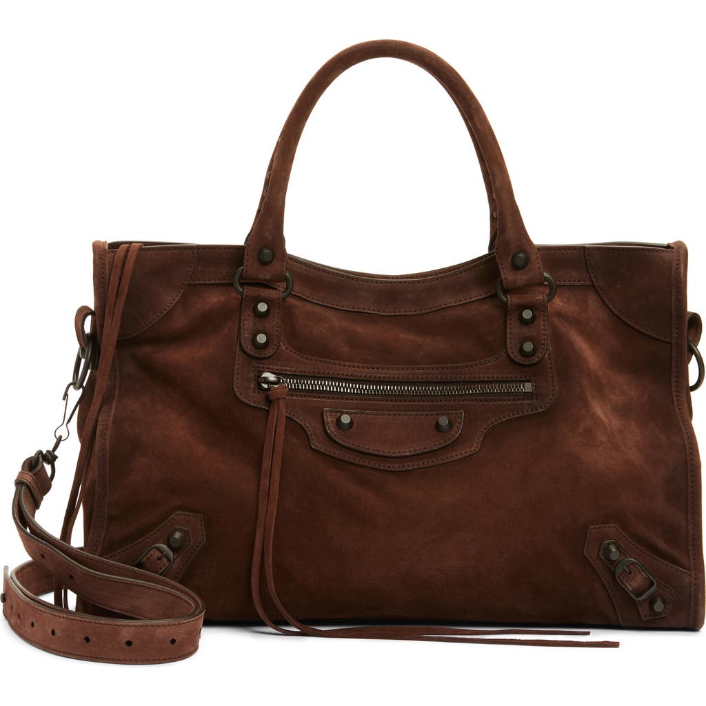Balenciaga Medium Le City Suede Satchel