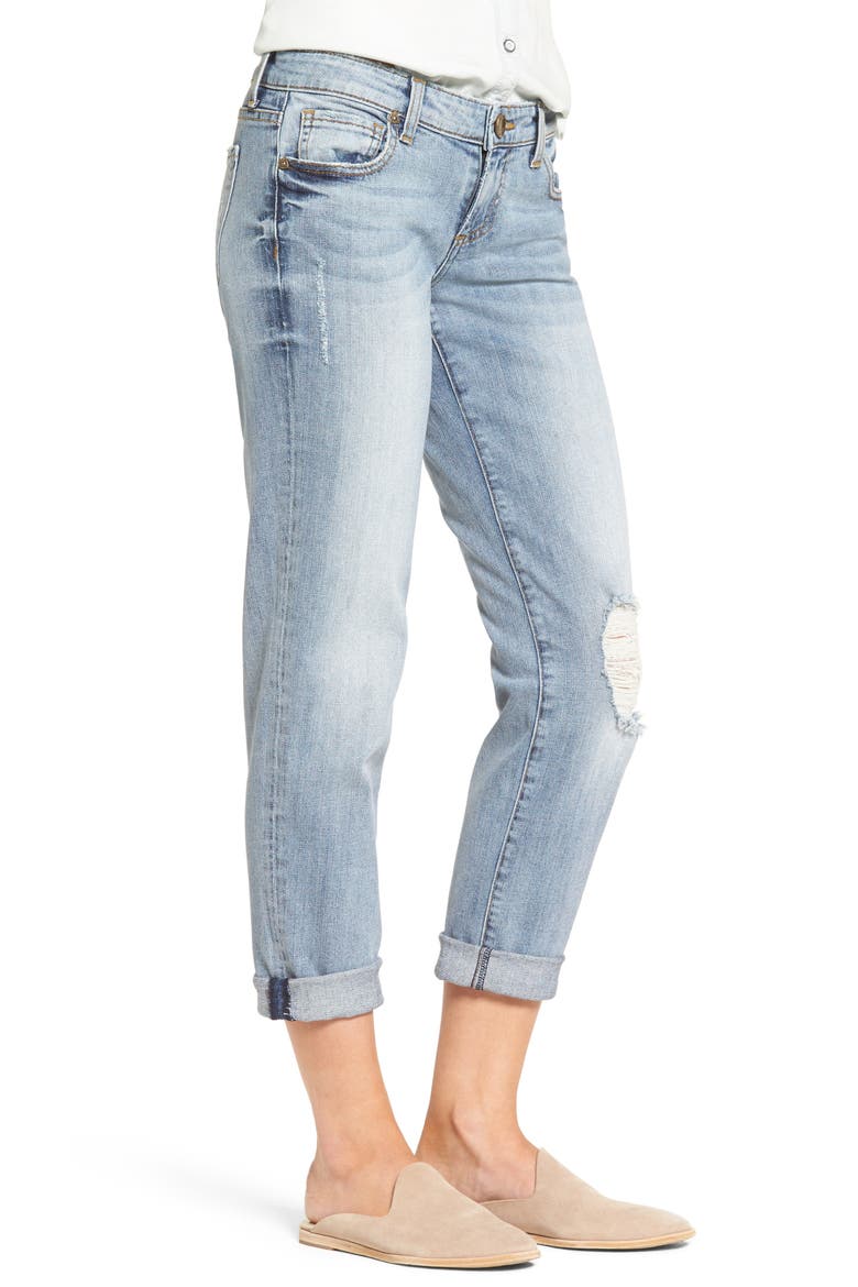 Catherine Distressed Boyfriend Jeans, Alternate, color, REGARDED