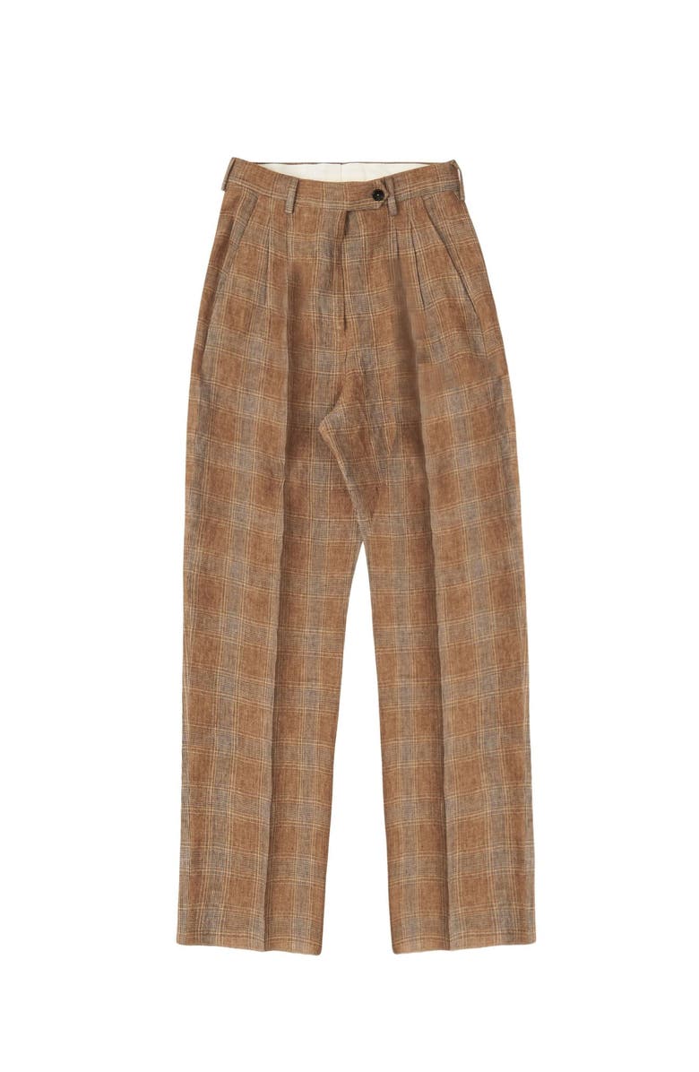 Fortela Josephine High Waist Trousers, Main, color, Brown