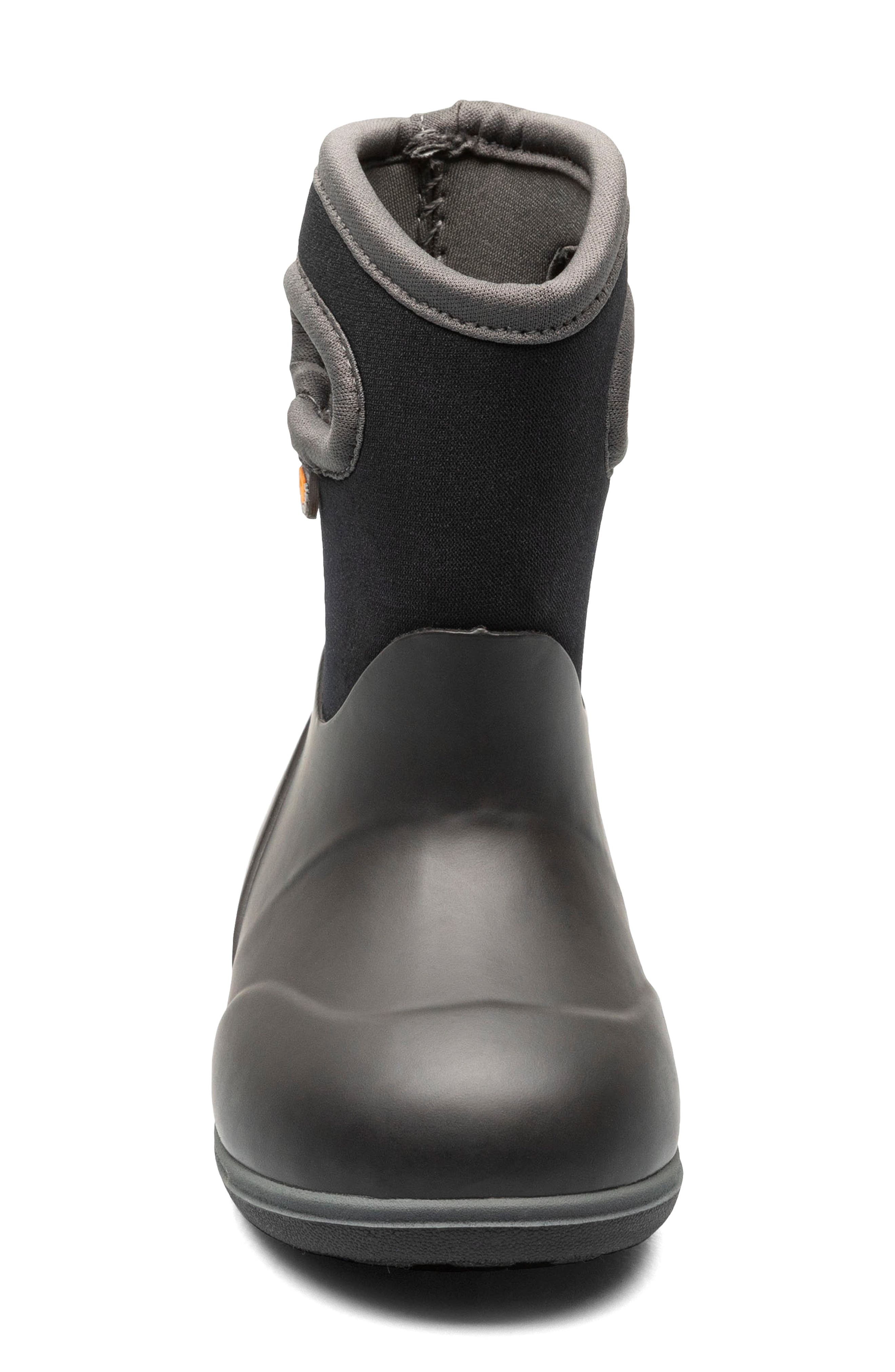 Bogs Kids' Classic Solid Waterproof Rain Boot, Alternate, color, Black