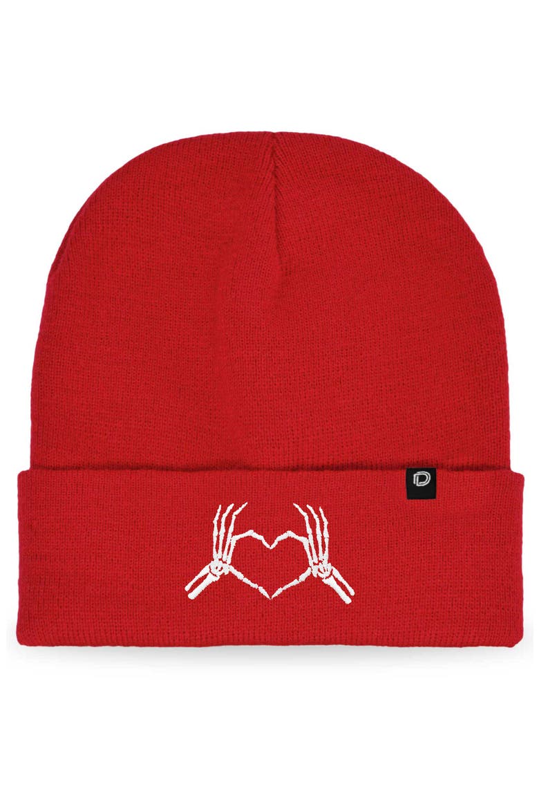 Heart of Bones Beanie, Main, color, Red