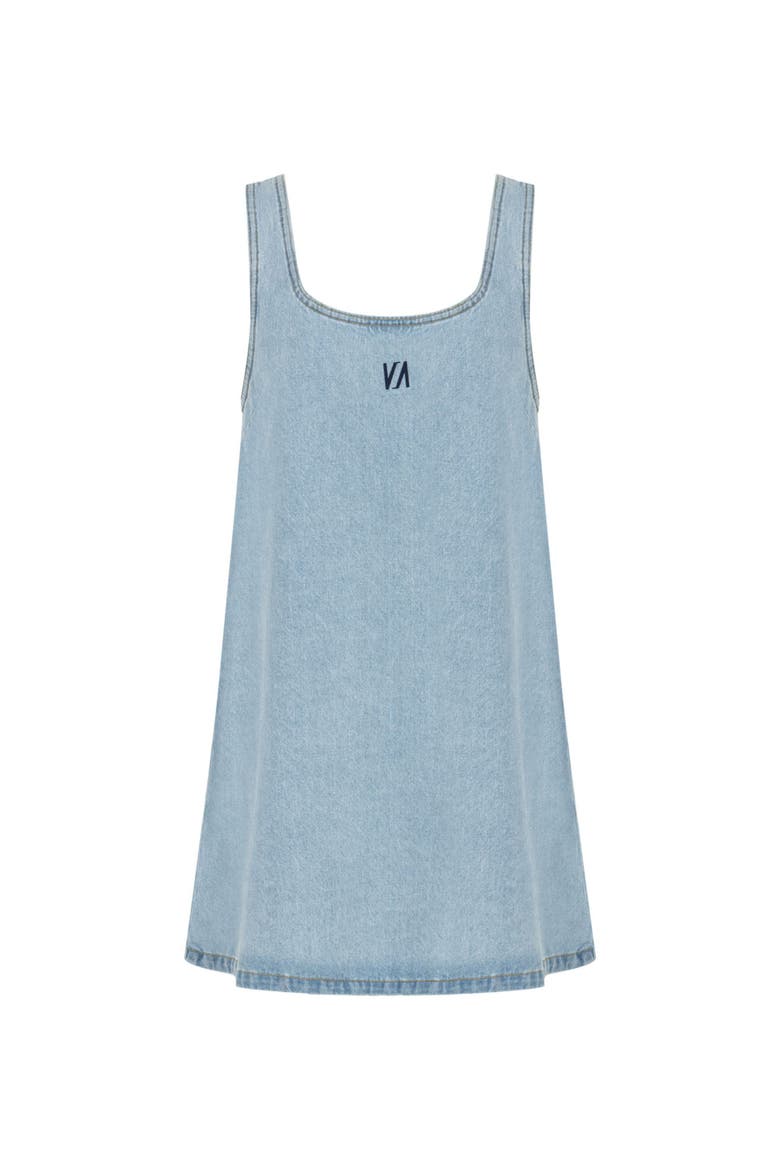 Jean Dress with Thick Straps, Alternate, color, Blue