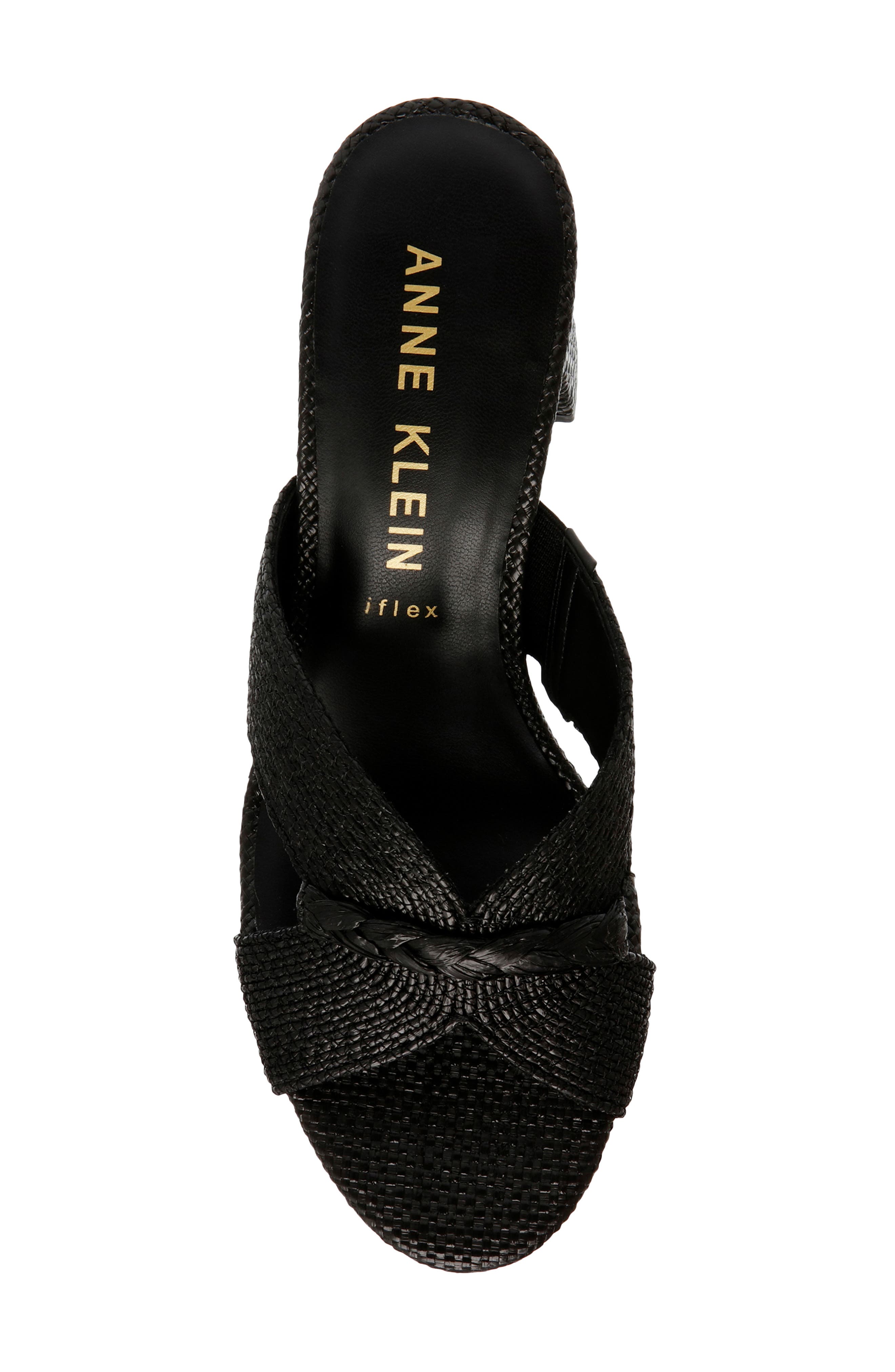 Anne Klein Aubrie Block Heel Raffia Sandal, Alternate, color, 