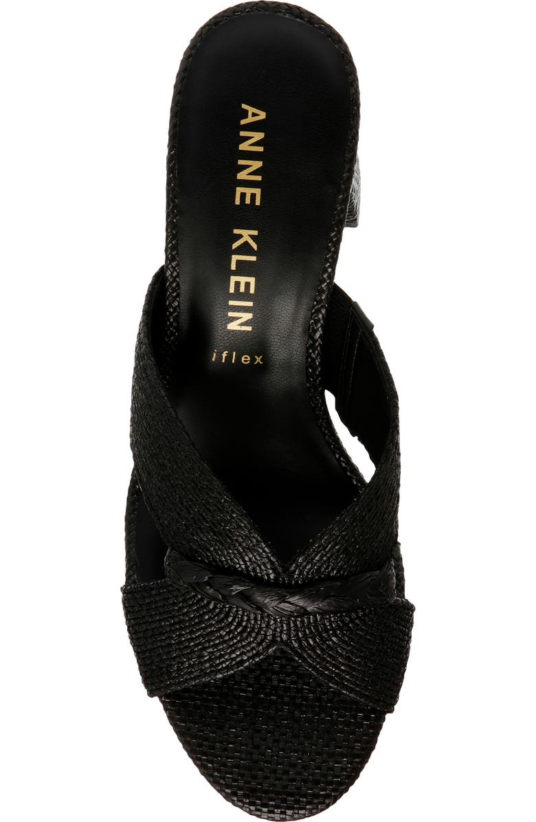 Anne Klein Aubrie Block Heel Raffia Sandal, Alternate, color,