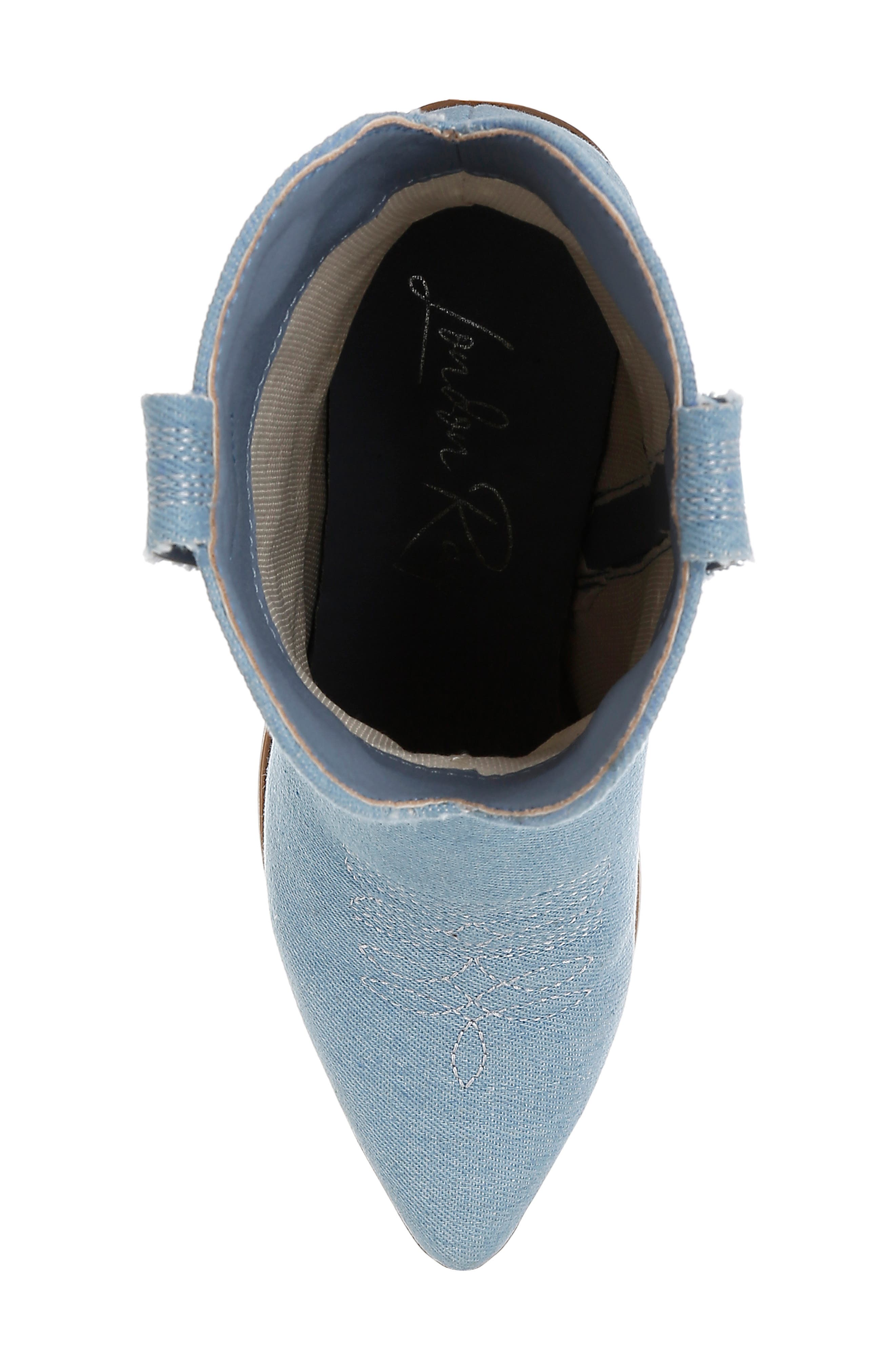 LONDON RAG Nigara Cutout Western Bootie, Alternate, color, Denim