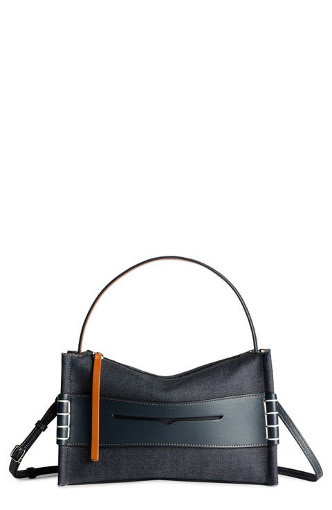 Small Loafer Leather Top Handle Bag