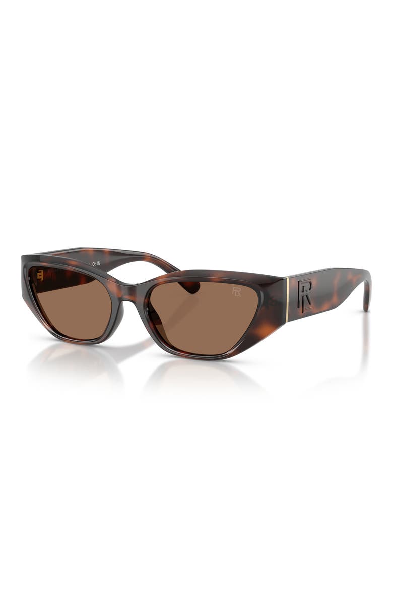 55mm Butterfly Sunglasses, Alternate, color, LIGHT HAVANA / BROWN