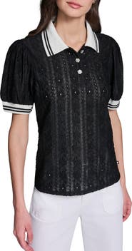 KARL LAGERFELD PARIS Contrast Collar Sweater