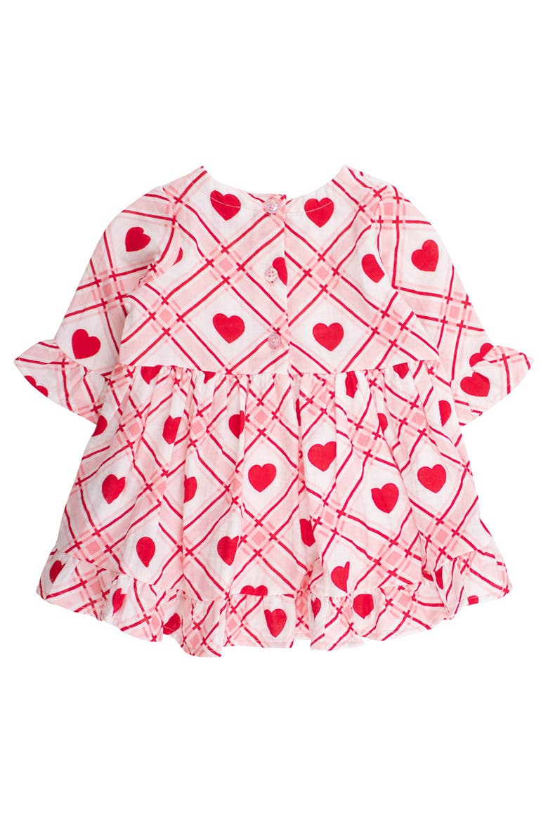 Cotton Gauze High Low Ruffle Tunic, Alternate, color, Pink Sweetheart Plaid