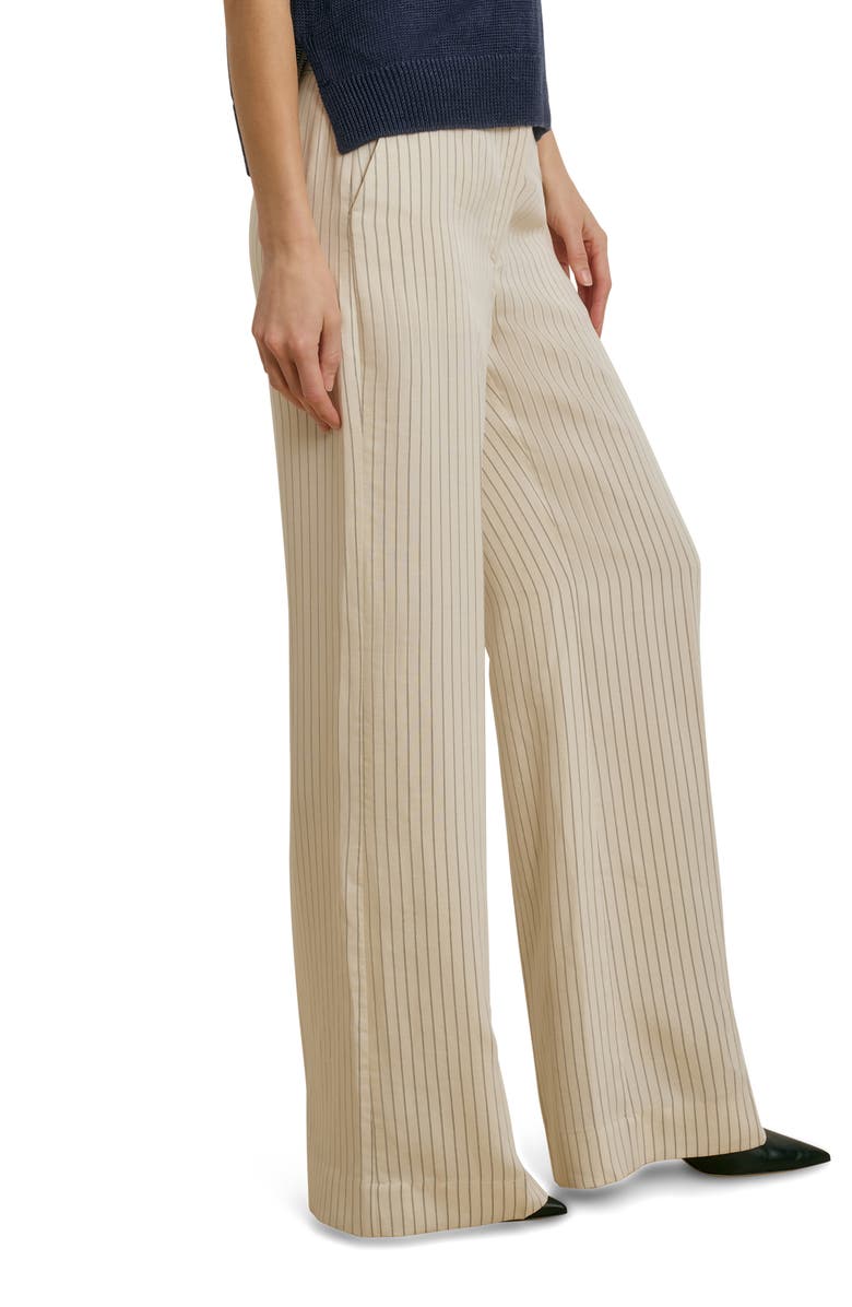 Favorite Daughter The Fine Line Pinstripe Pants, Alternate, color, Cream Pinstripe