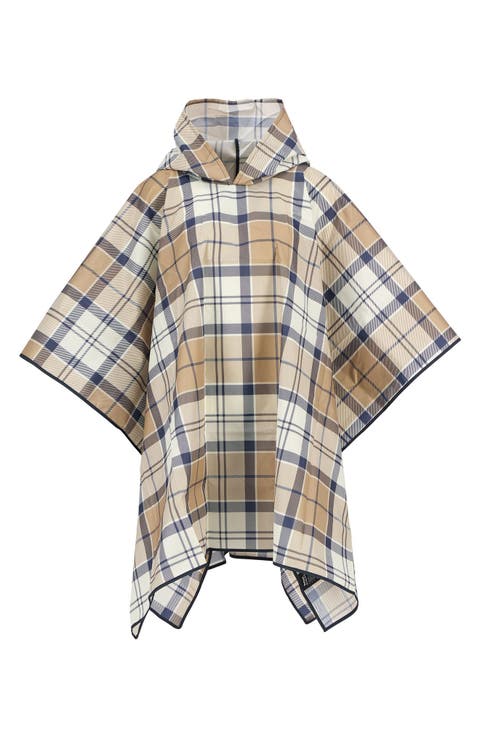 Portree Showerproof Plaid Poncho