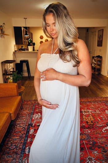 Smocked Halter Maxi Dress