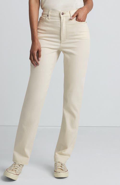 LANDS' END LANDS' END RECOVER HIGH RISE STRAIGHT LEG BLUE JEANS