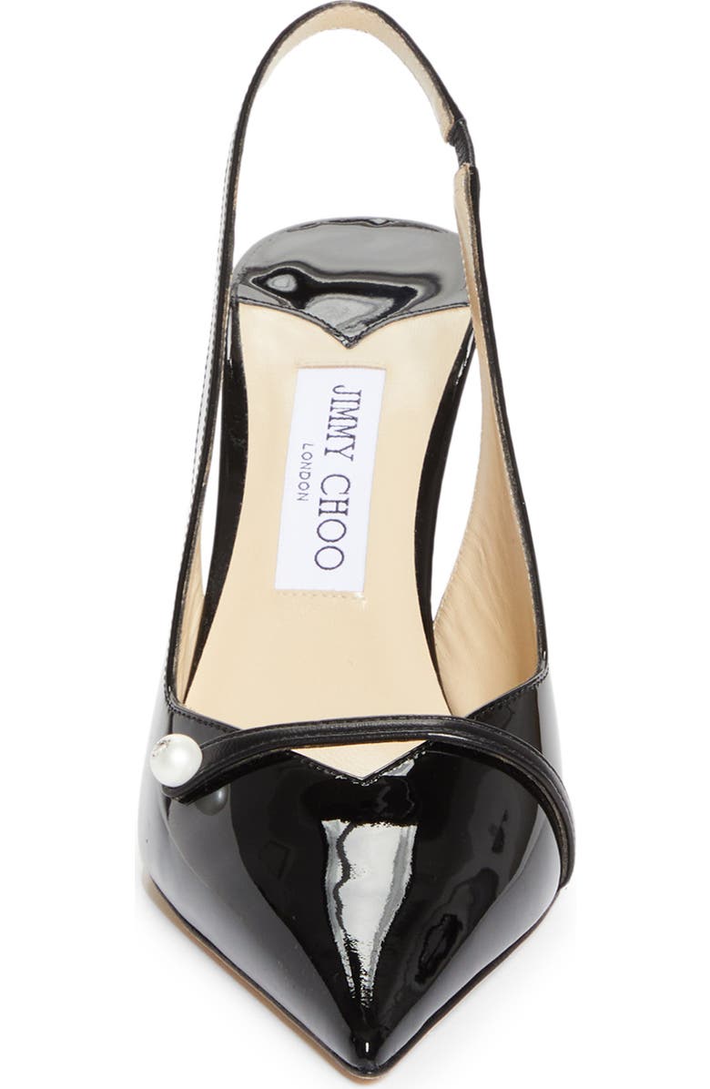 Jimmy Choo Amita Pointed Toe Slingback Pump, Alternate, color, Black/ Black