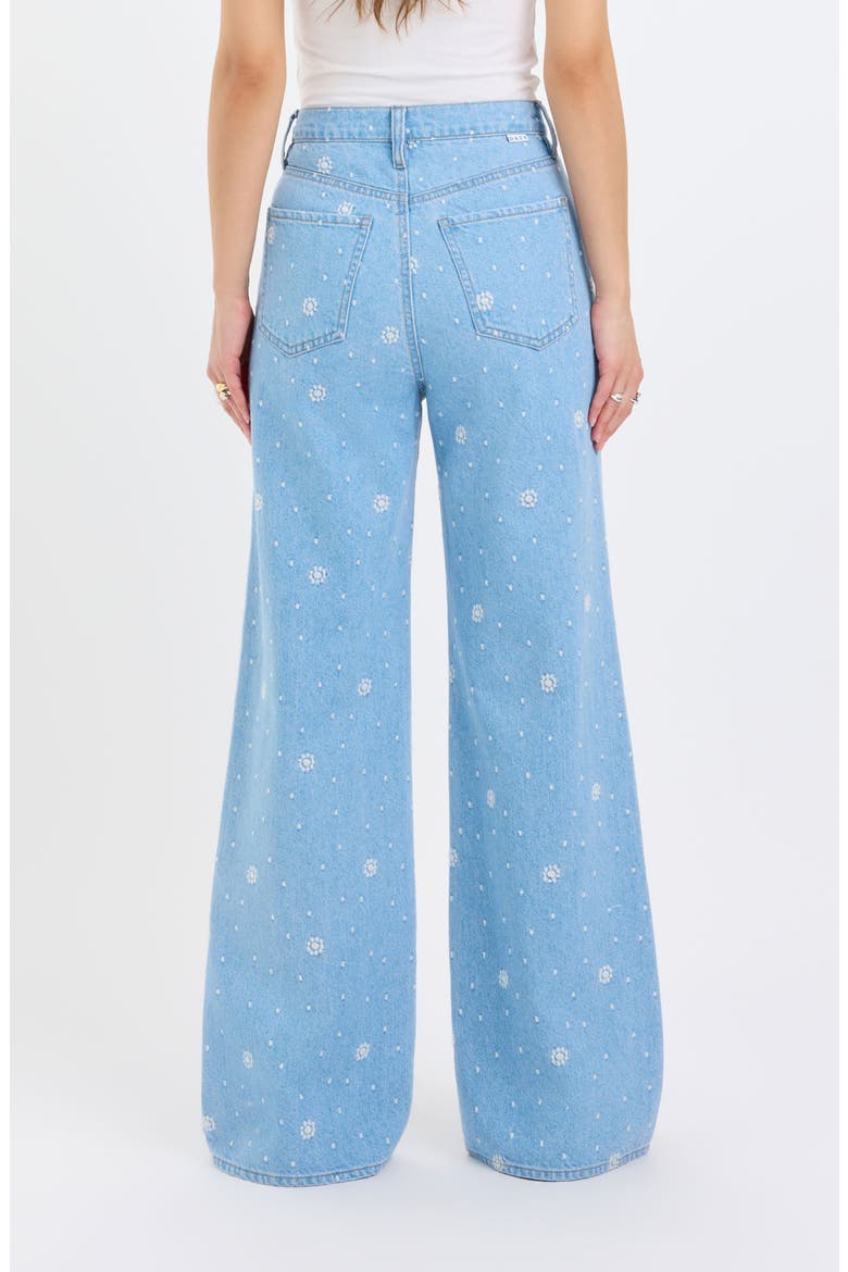 Farout Embroidered Wide Leg Jeans, Alternate, color, STARS
