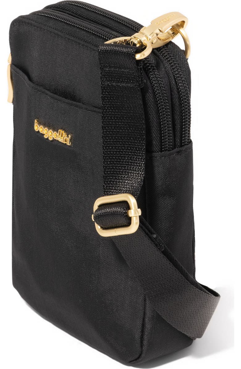 BAGGALLINI Modern Take Two RFID Crossbody Bag, Alternate, color, Black With Gold Hardware