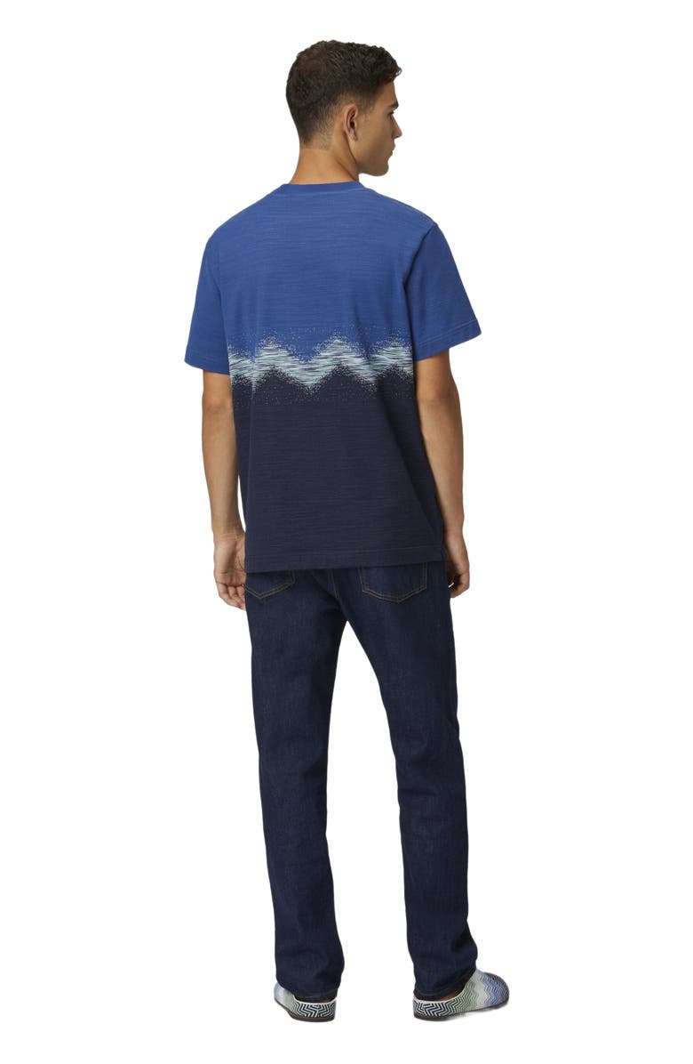 Missoni Cotton Crewneck T-shirt With Slub Zigzag, Alternate, color, 