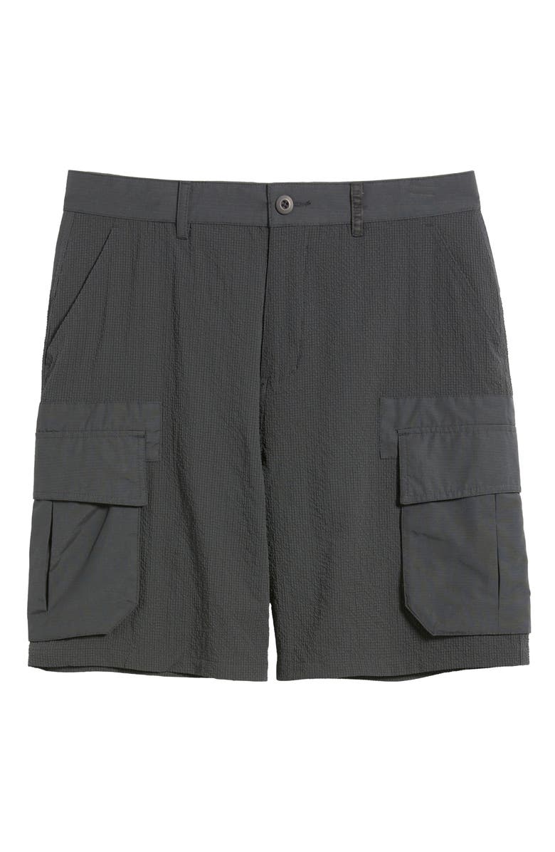 Alpha Industries Seersucker Cargo Shorts, Alternate, color, Charcoal