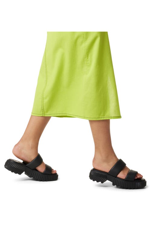 Sorel Ona Streetworks Platform Slide Sandal In Black/chalk