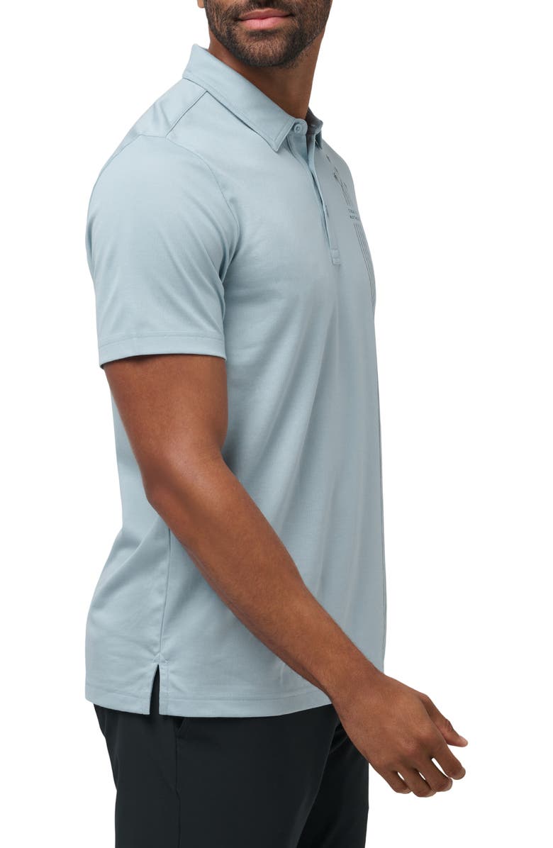 TravisMathew Pacific Vibe Cotton Blend Polo, Alternate, color, Heather Dusty Blue