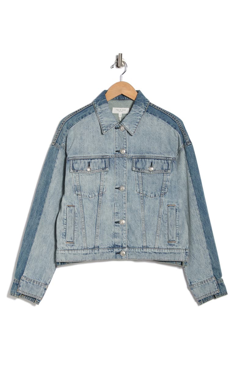 rag & bone Ryan Paneled Denim Jacket, Alternate, color, York Spliced