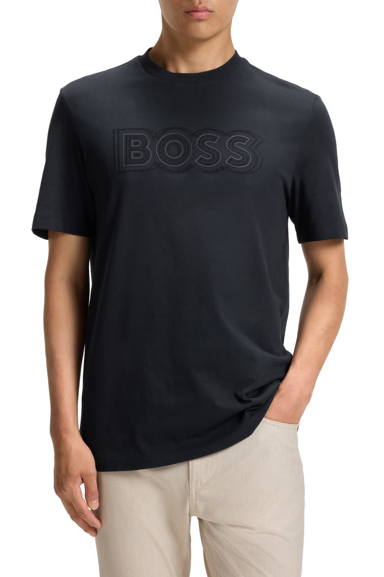 C-Thompson Logo T-Shirt, Main, color, BLACK