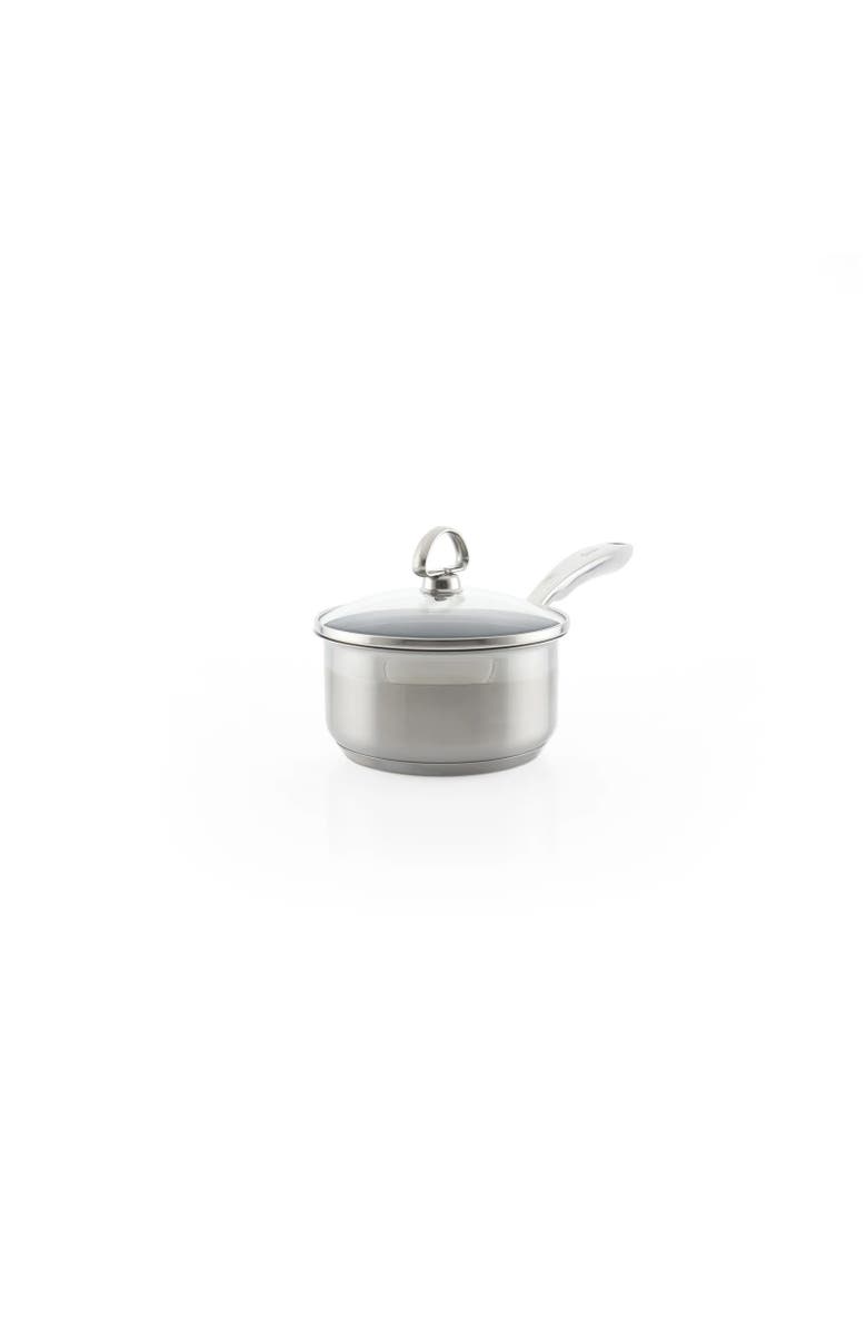 CHANTAL Induction 21 Steel 1 qt. Saucepan w/ Ceramic Coating and Glass Lid, Alternate, color, Silver
