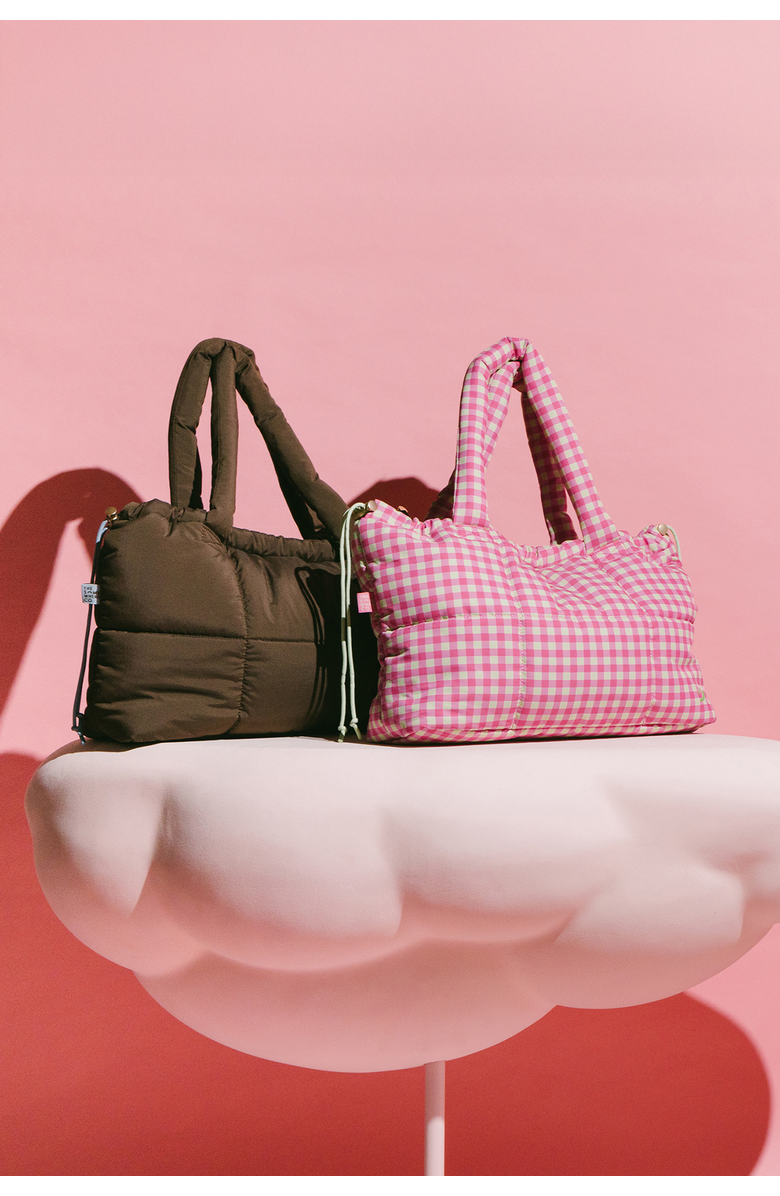 The Somewhere Co Watermelow Sugar Marshmallow Midi Tote Bag, Alternate, color, Watermelon Sugar