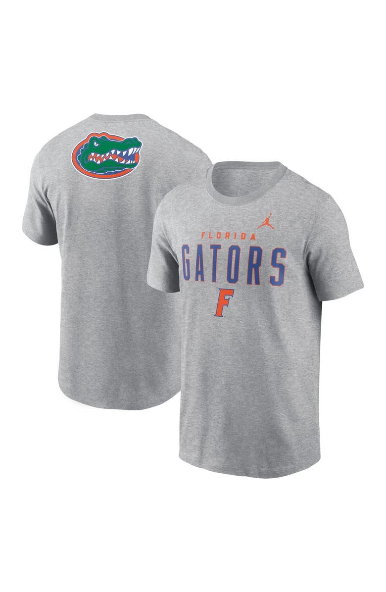 Jordan Brand Men's Jordan Brand Heather Gray Florida Gators Campus 2-Hit Primary Mascot T-Shirt, Alternate, color, Heather Gray