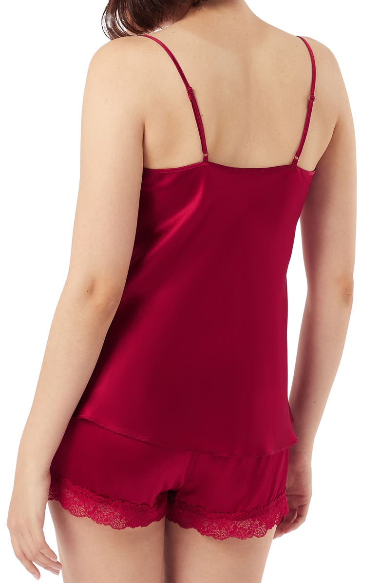 Etam Milky Lace Trim Silk Camisole, Alternate, color,