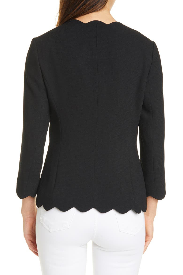 Furna Scalloped Jacket, Alternate, color, BLACK
