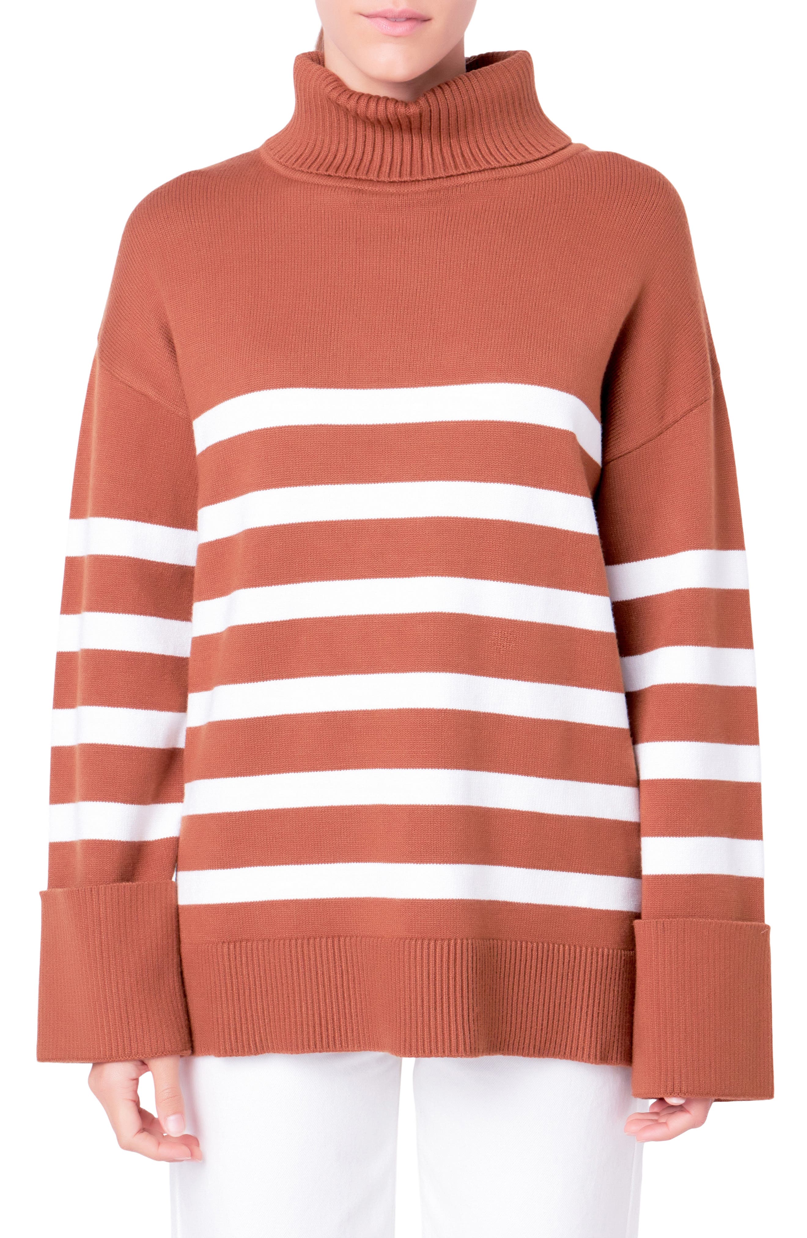 Stripe Turtleneck Sweater - image 3