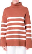 English Factory Stripe Turtleneck Sweater