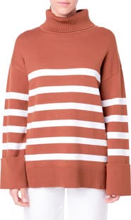 English Factory Stripe Turtleneck Sweater