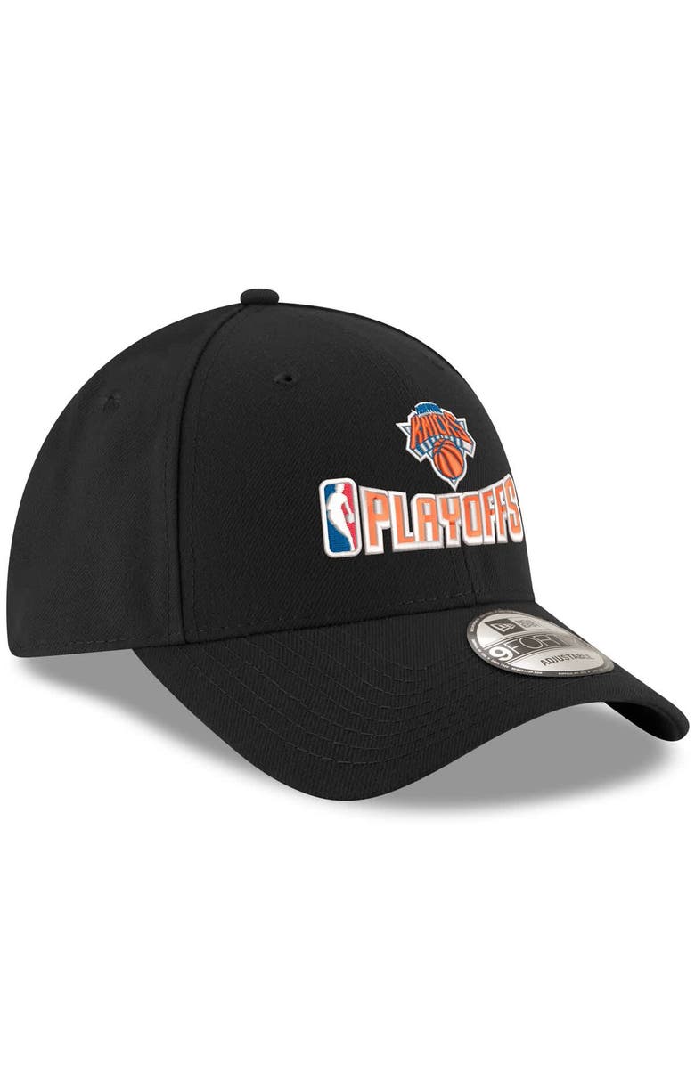 New Era Men's Black New York Knicks 2025 NBA Playoffs 9FORTY Adjustable Hat, Alternate, color, 