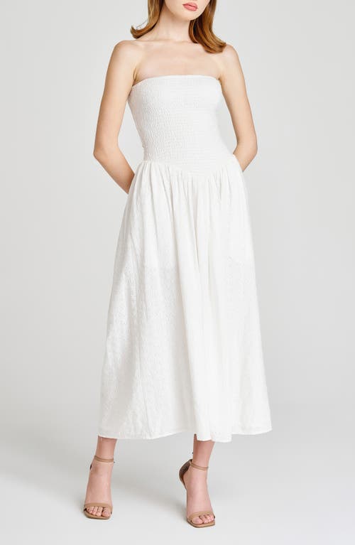 Wayf Melody Convertible Strapless Eyelet Dress