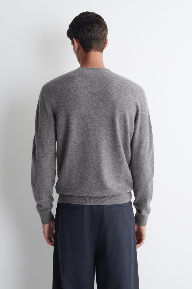 Pure Cashmere Crew-neck Sweater, Alternate, color, GRAY MÉLANGE