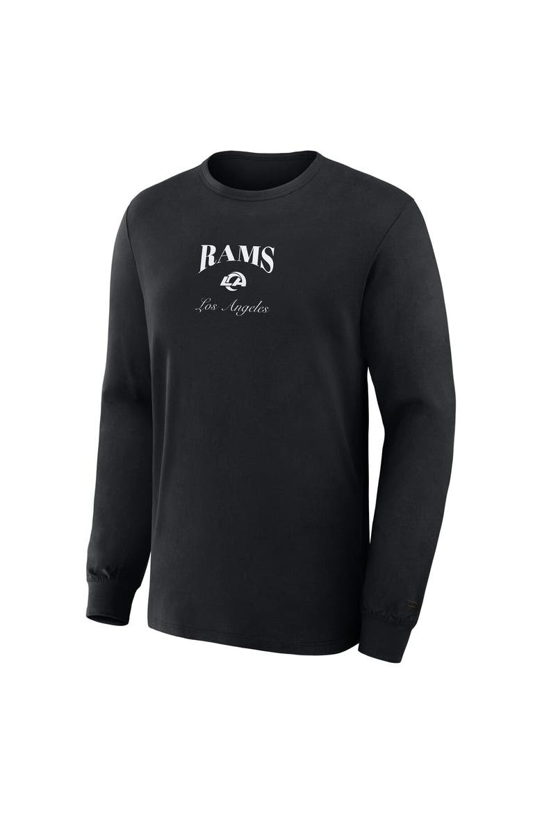 Men's Fanatics Black Los Angeles Rams Midnight Falls Long Sleeve T-Shirt, Alternate, color, Black