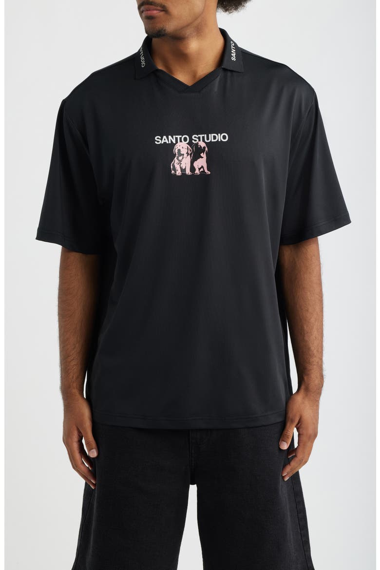 Thugs Need Hugs Polo, Main, color, BLACK