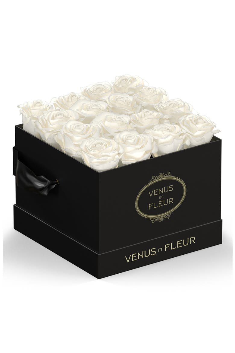 Classic Small Square Eternity Roses, Main, color, PURE WHITE