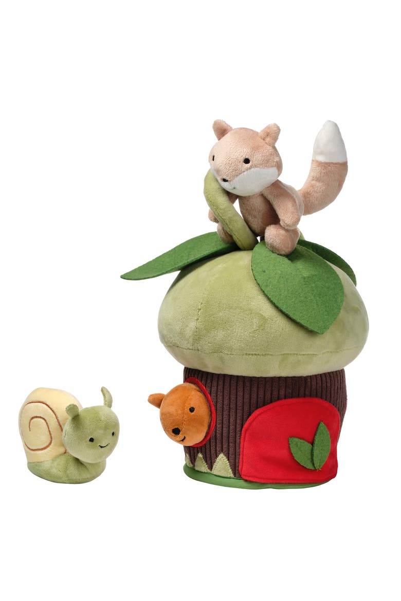 Treehouse Soft Plush Interactive Play Set with Stuffed Animal Toys, Alternate, color, Green