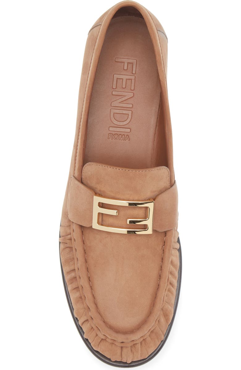 Fendi Baguette Loafer, Alternate, color, Brown