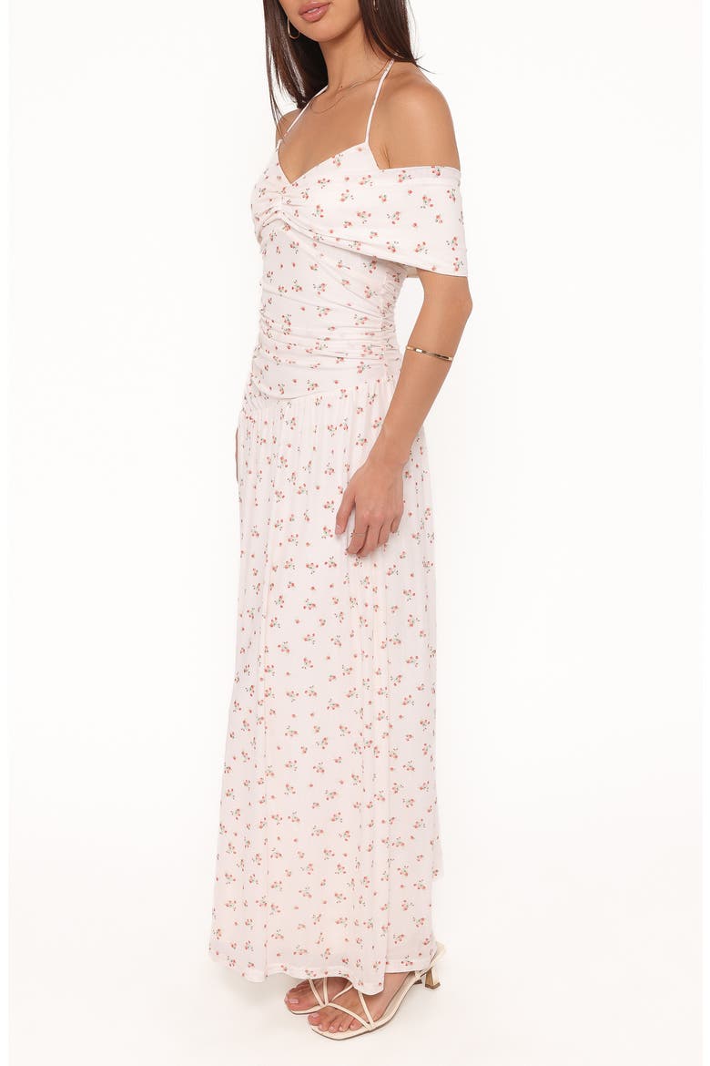 Mayven Cold-Shoulder Maxi Dress, Alternate, color, WHITE DITSY