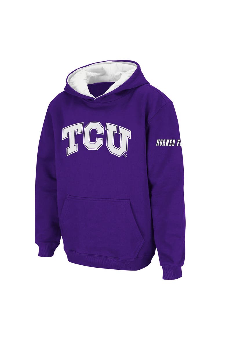Youth Stadium Athletic Purple TCU Horned Frogs Big Logo Pullover Hoodie, Main, color, Purple