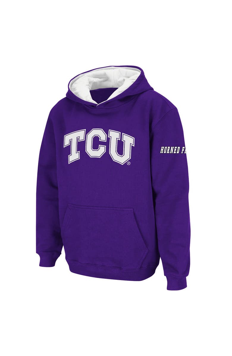 STADIUM ATHLETIC Youth Stadium Athletic Purple TCU Horned Frogs Big Logo Pullover Hoodie, Main, color, 