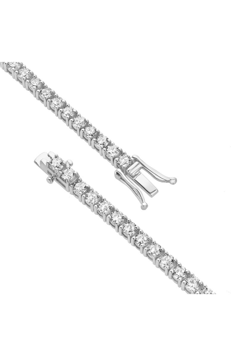 LuvMyJewelry LMJ 10K White Gold Unisex Diamond Tennis Bracelets - 7.86 Carats, Alternate, color, 10K White Gold