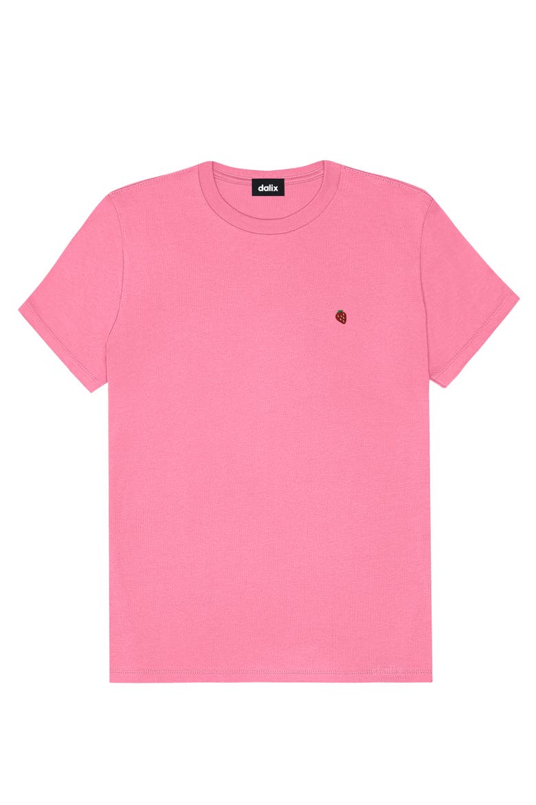 Womens Lil Strawberry Jersey Tee, Alternate, color, Charity Pink