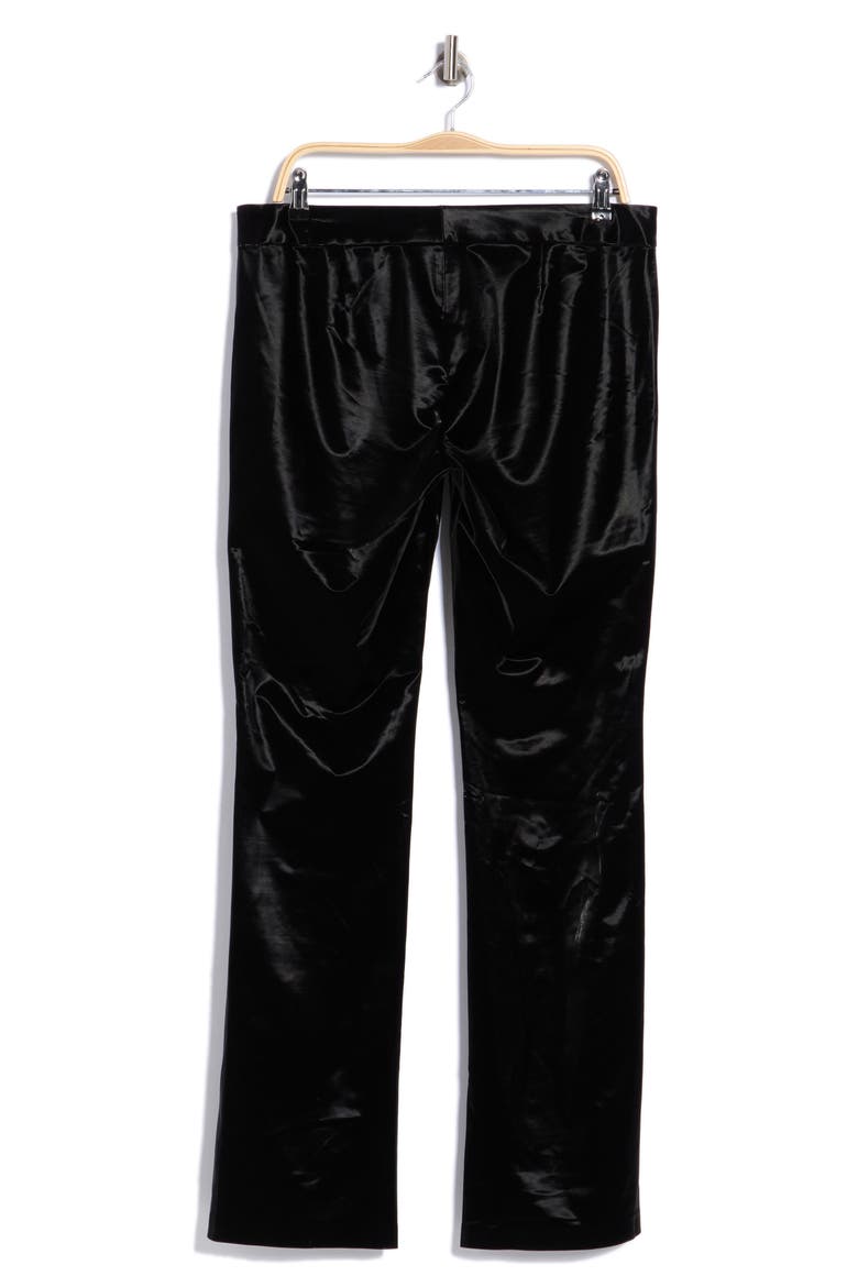 Bella Ultra Low Rise Wide Leg Faux Leather Pants, Alternate, color, BLACK